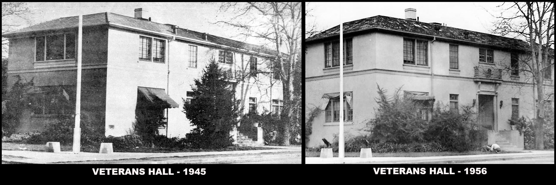 Veterans Hall 1945 and 1956